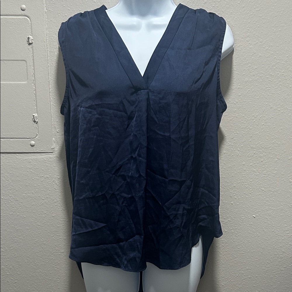 Vince Camuto Midnight Sleeveless V-Neck Blouse